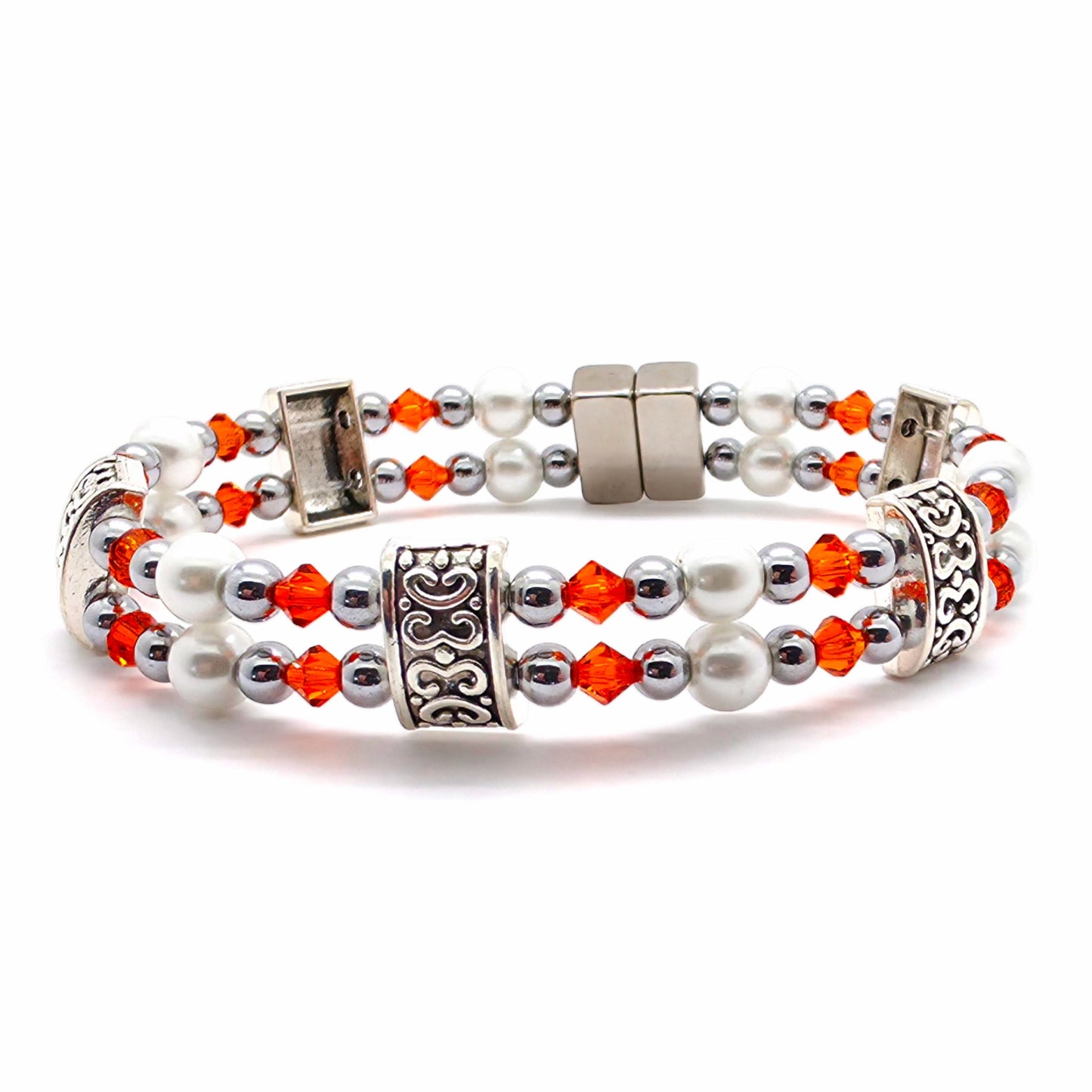 White Pearl Double with Crystal Option