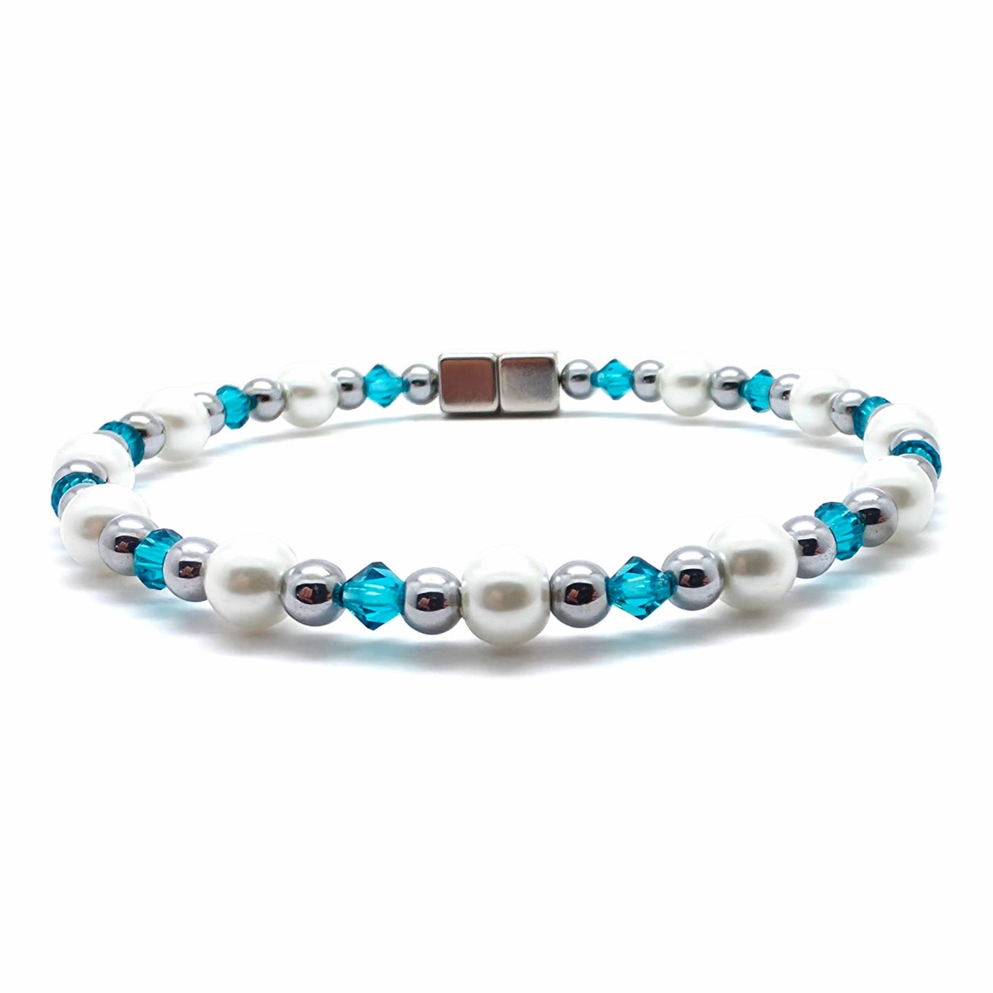 White Pearl Single with Crystal Option