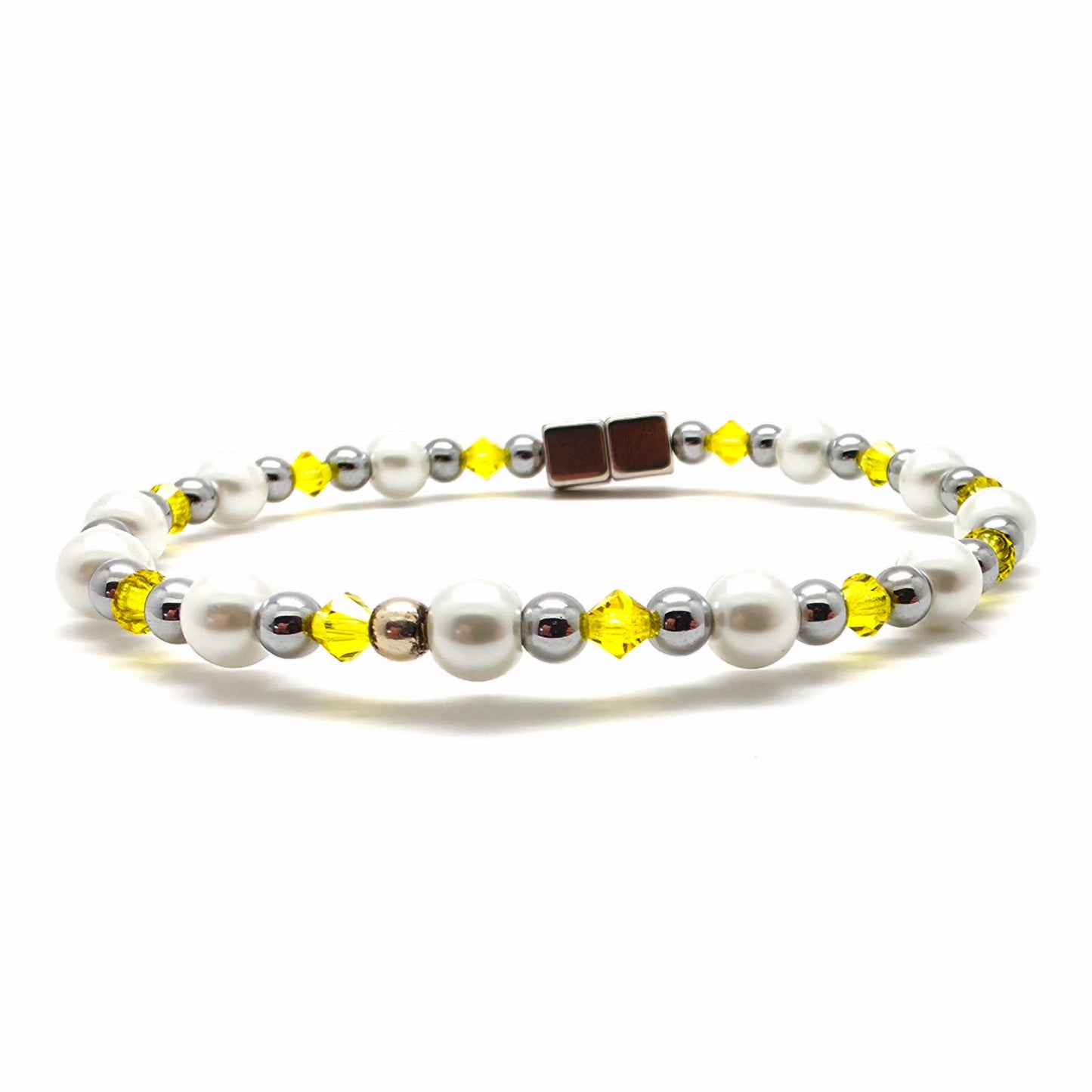 White Pearl Single with Crystal Option