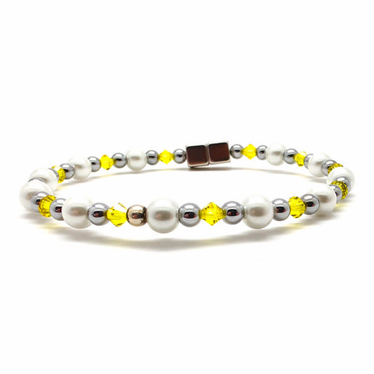 White Pearl Single w Citrine