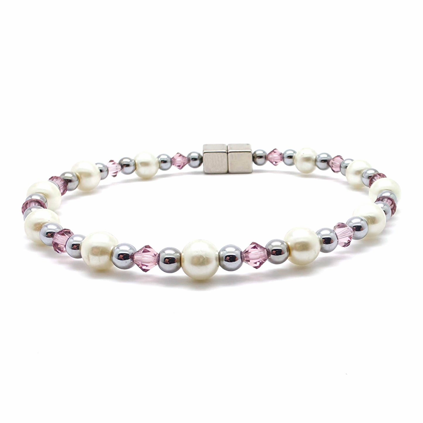 White Pearl Single with Crystal Option