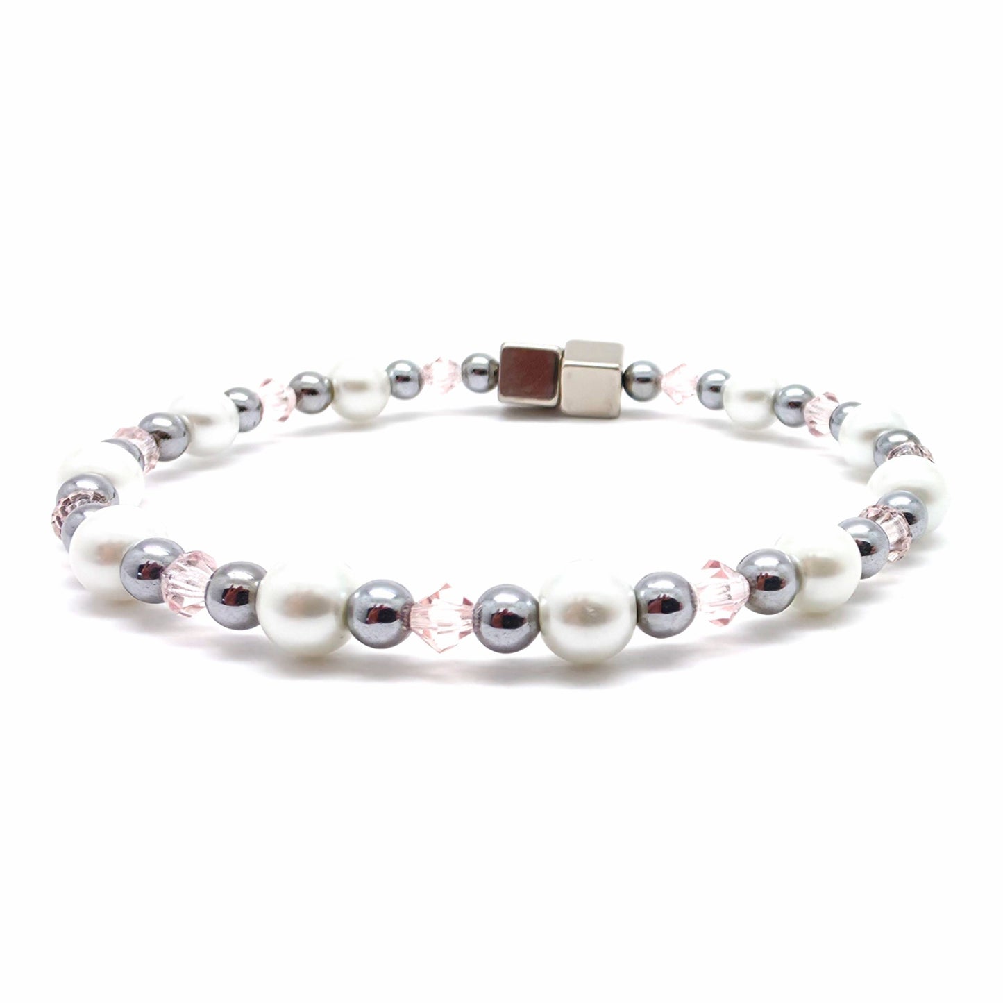 White Pearl Single with Crystal Option