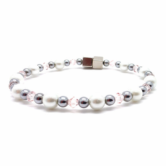 White Pearl Single w Light Rose