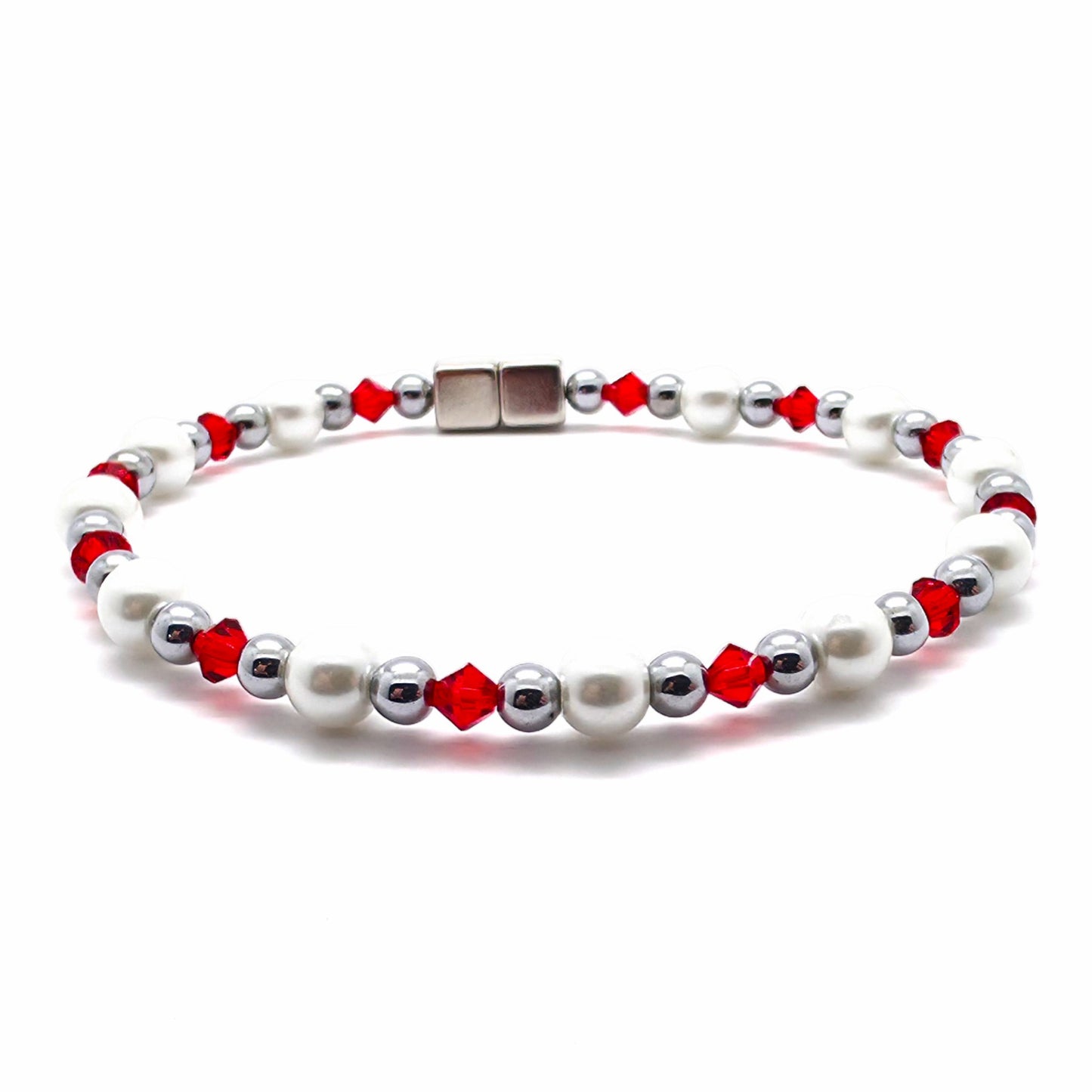 White Pearl Single with Crystal Option