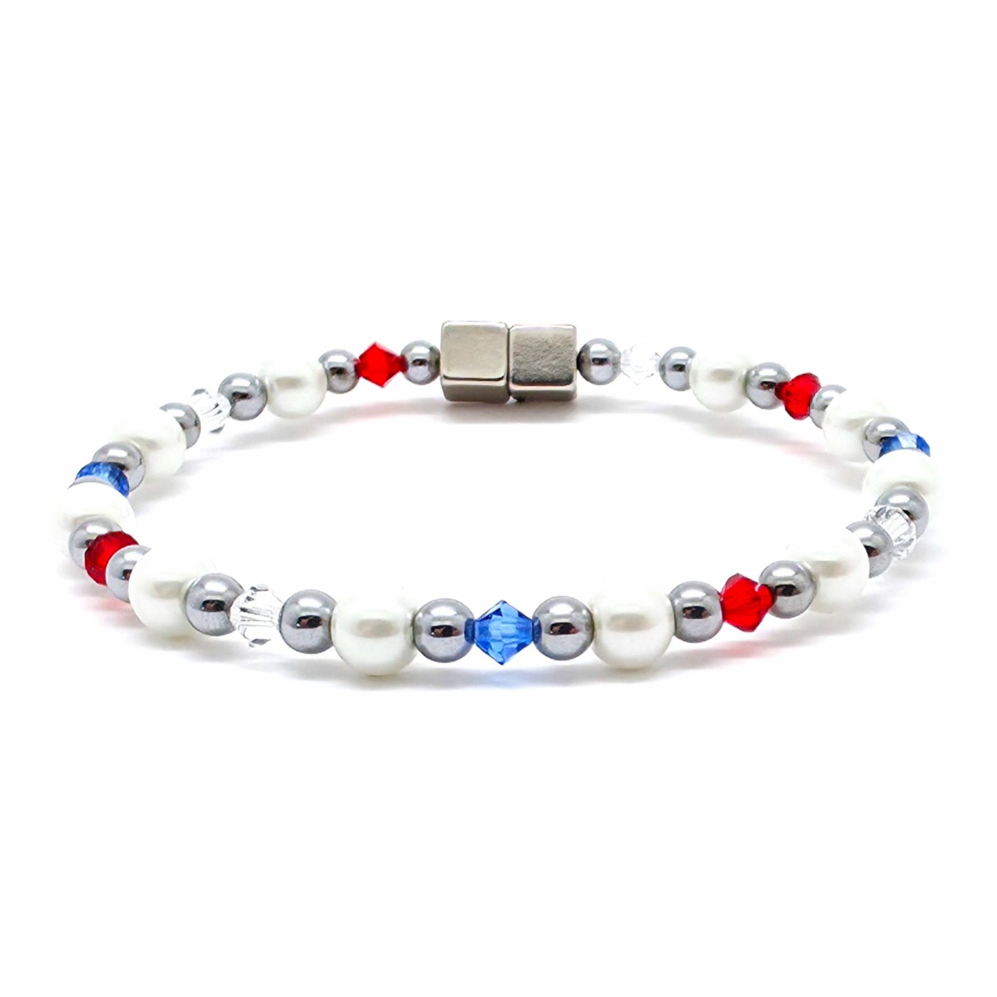 White Pearl Single with Crystal Option