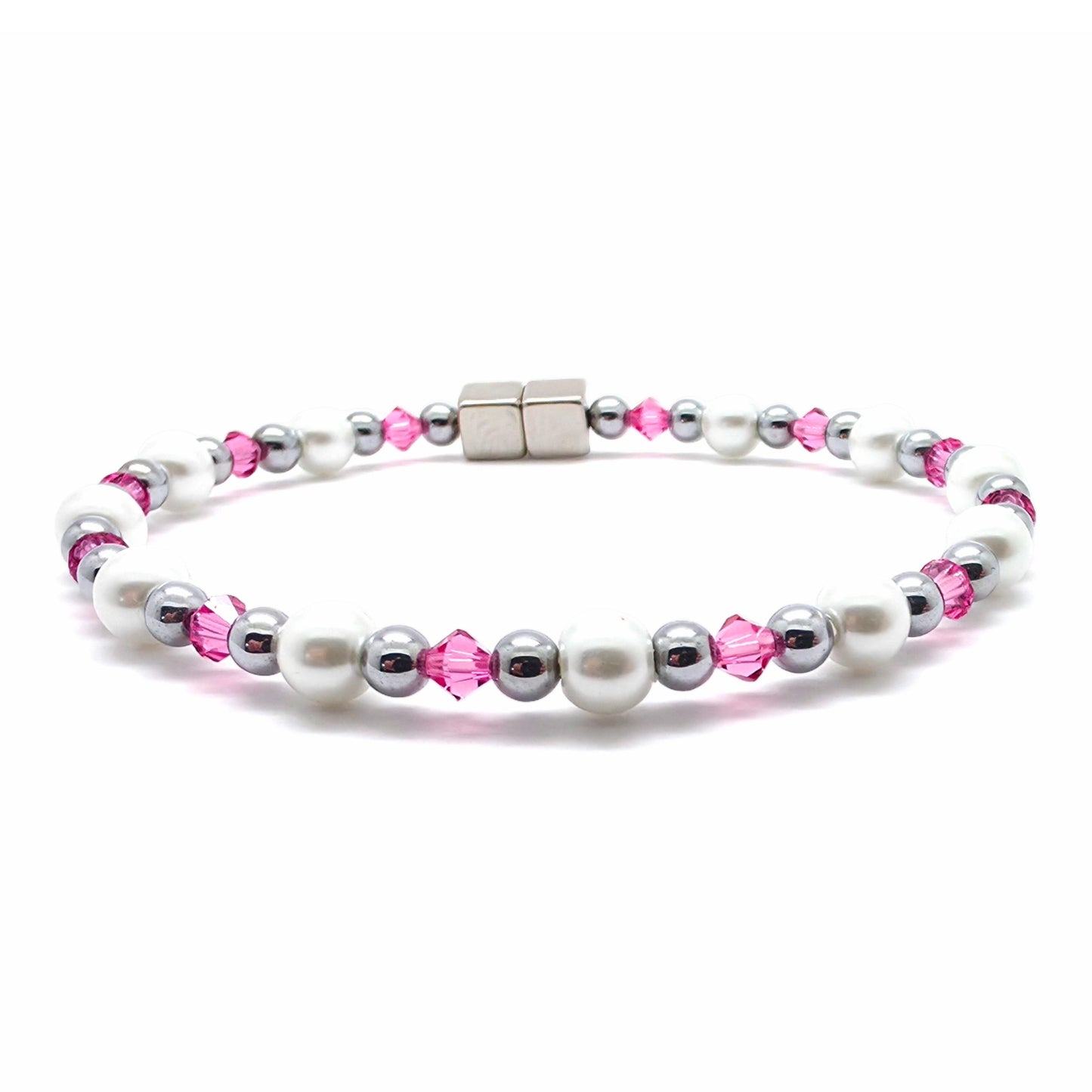White Pearl Single with Crystal Option
