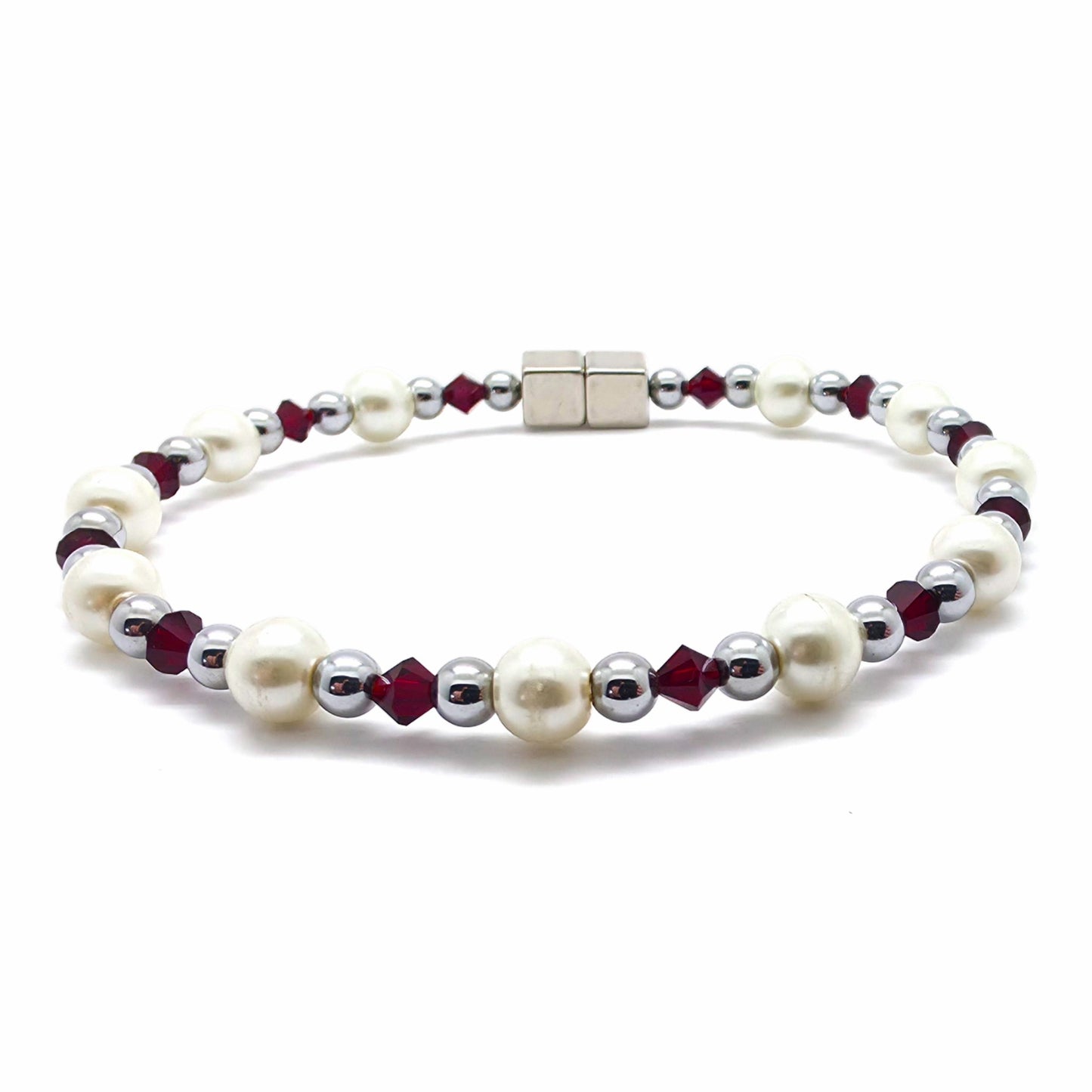 White Pearl Single with Crystal Option