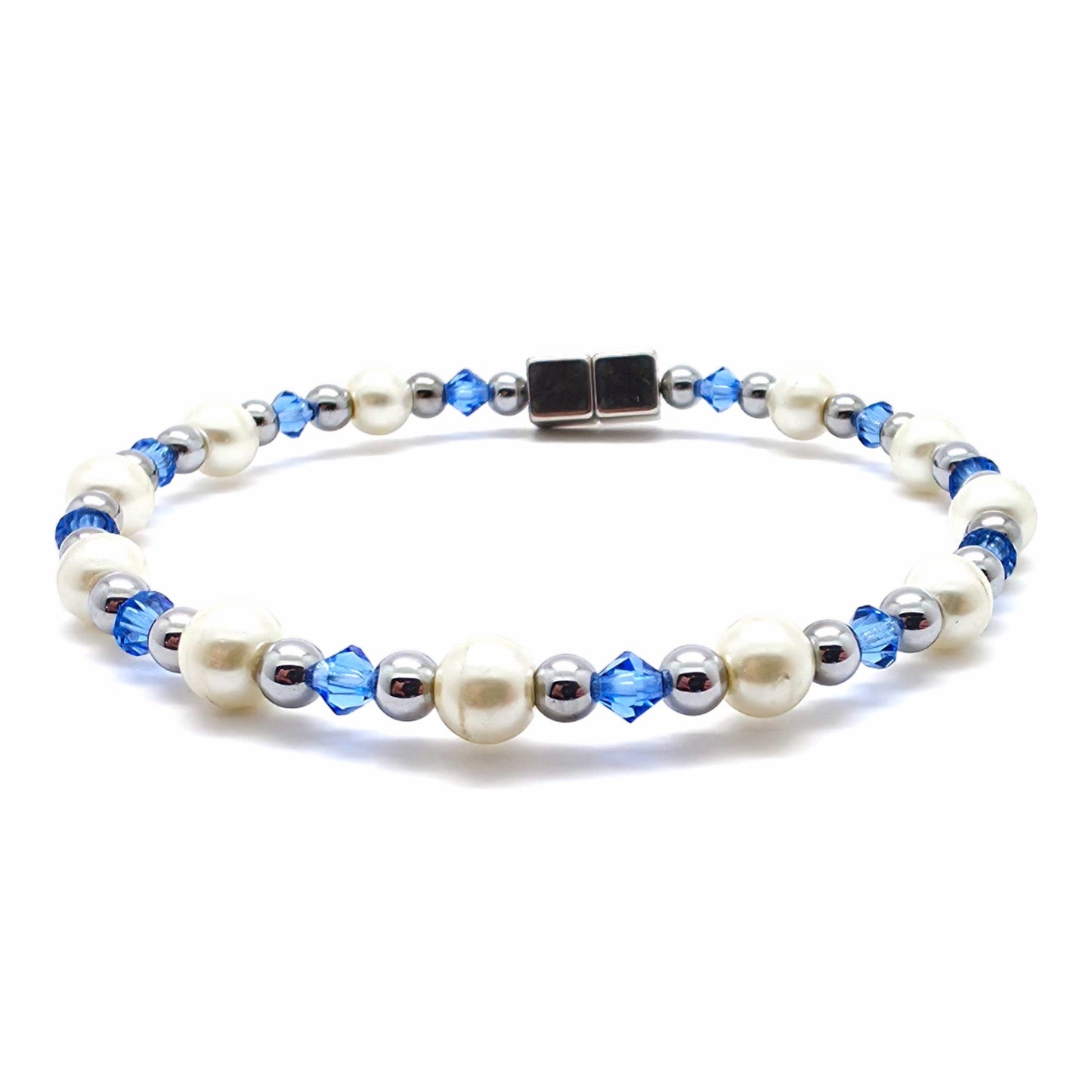White Pearl Single with Crystal Option