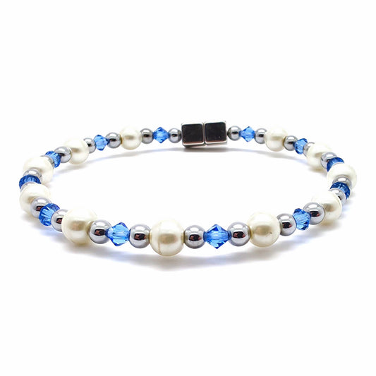 White Pearl Single w Sapphire