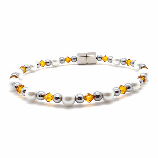 White Pearl Single w Topaz
