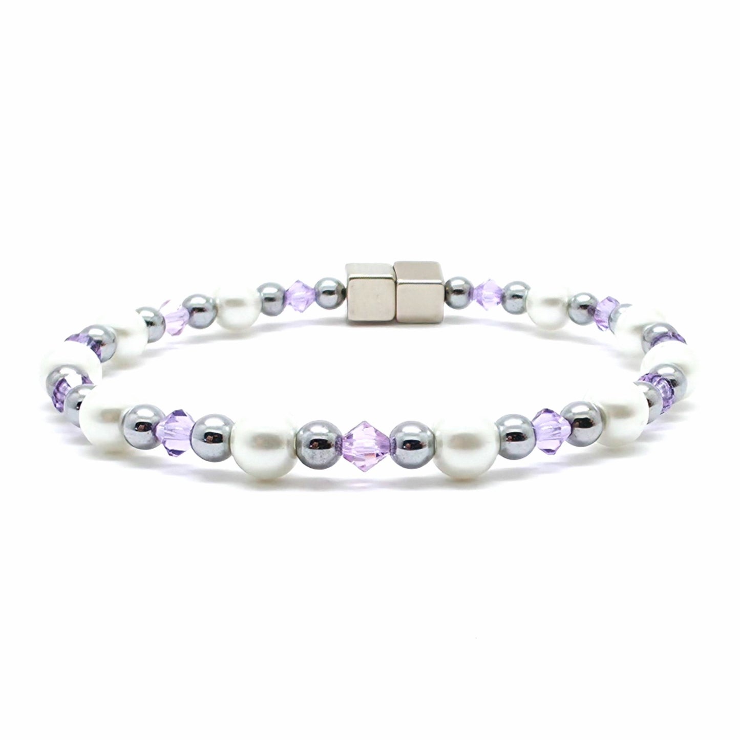 White Pearl Single with Crystal Option