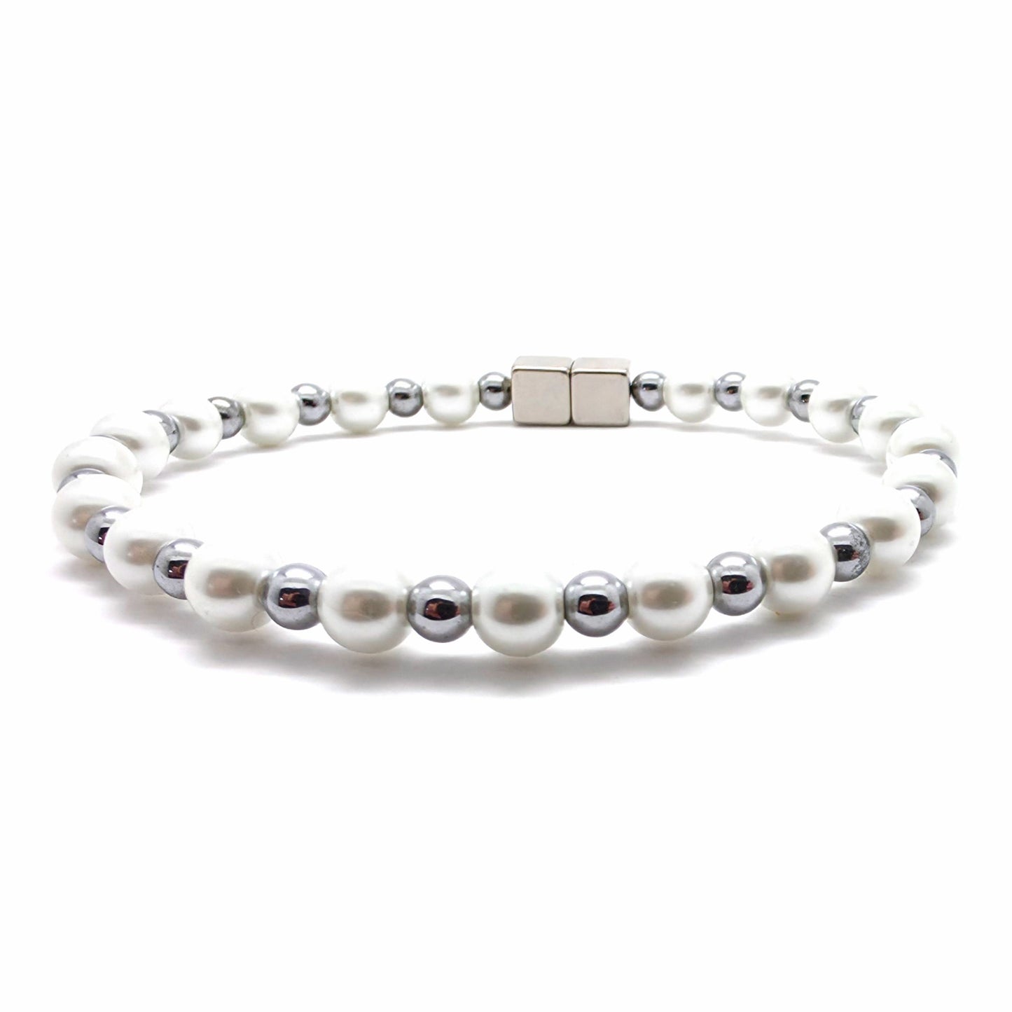 White Pearl Single with Crystal Option
