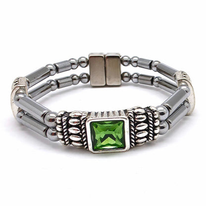 Centered Square Birthstone Double