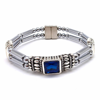 Centered Square Birthstone Double