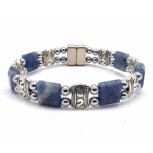 Blue Aventurine Square Double