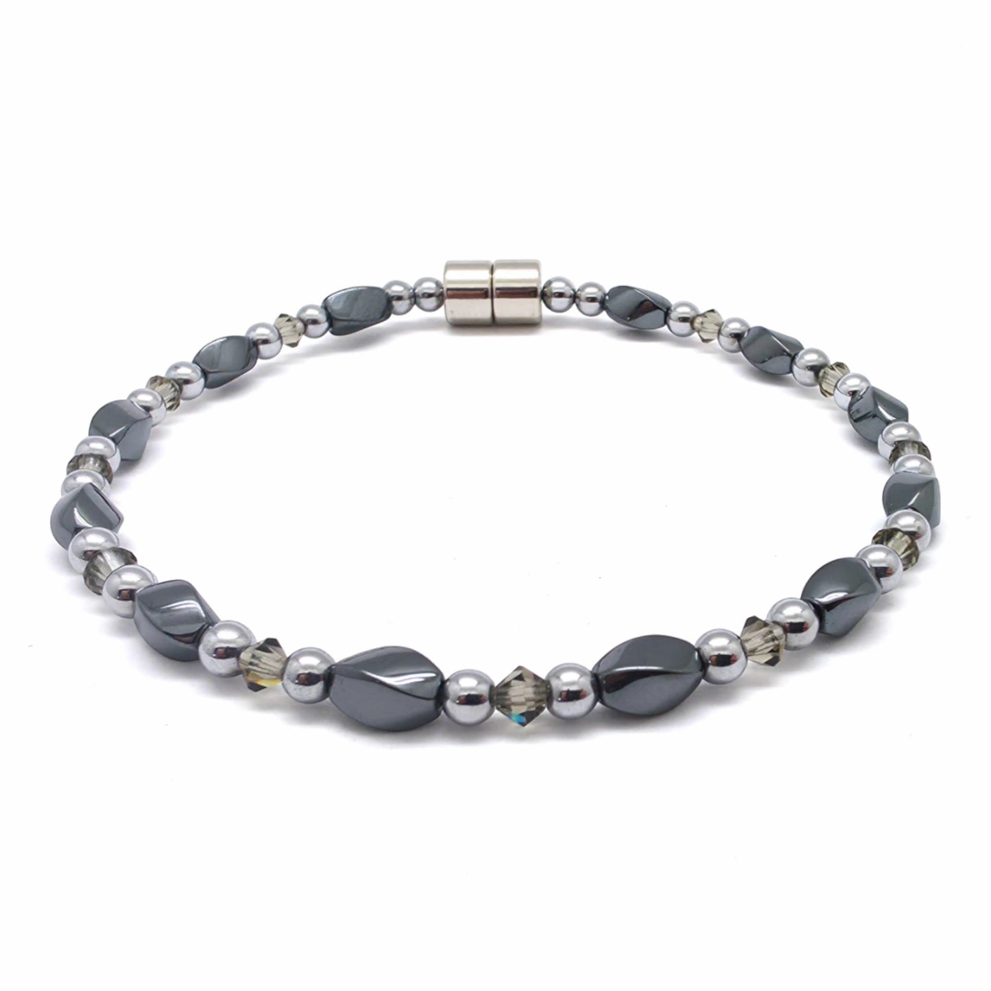Black Hematite Twist w Black Diamond