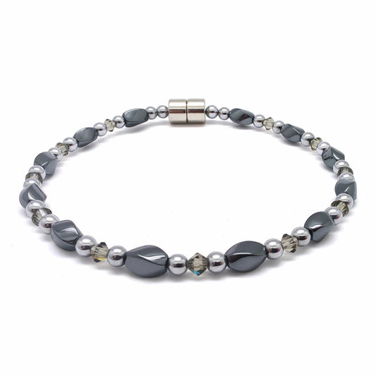 Black Hematite Twist w Black Diamond