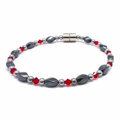 Black Hematite Twist Single w Crystal Option