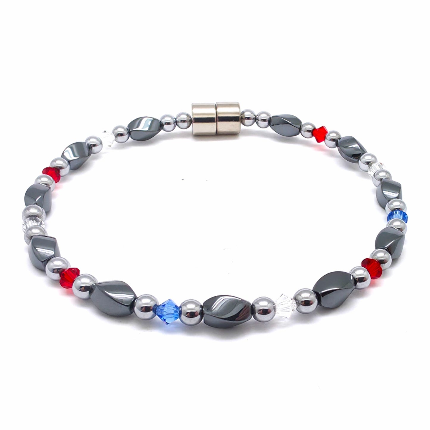 Black Hematite Twist Single w Crystal Option