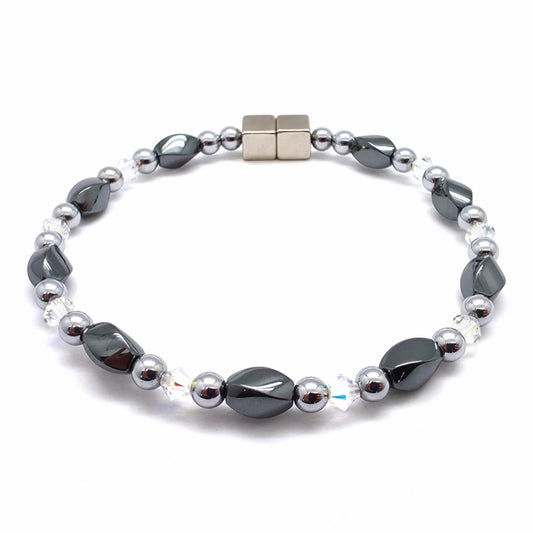 Black Hematite Twist w AB Crystal
