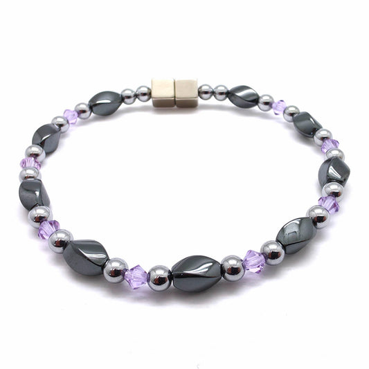 Black Hematite Twist w Violet