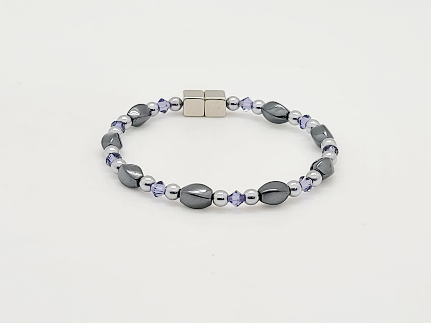 Black Hematite Twist w Tanzanite