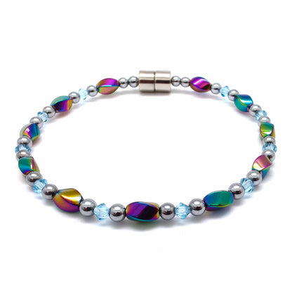 Rainbow Hematite Twist w Crystal Option