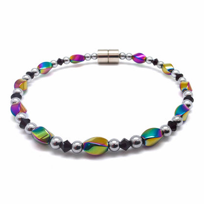 Rainbow Hematite Twist w Crystal Option