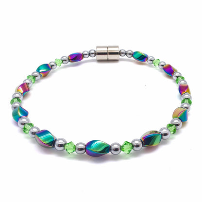 Rainbow Hematite Twist w Crystal Option