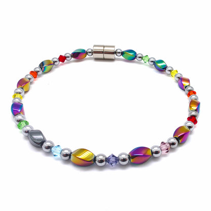 Rainbow Hematite Twist w Crystal Option