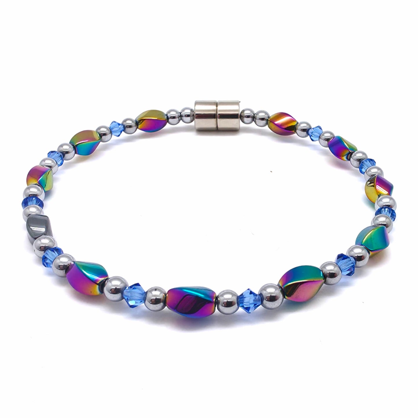 Rainbow Hematite Twist w Crystal Option