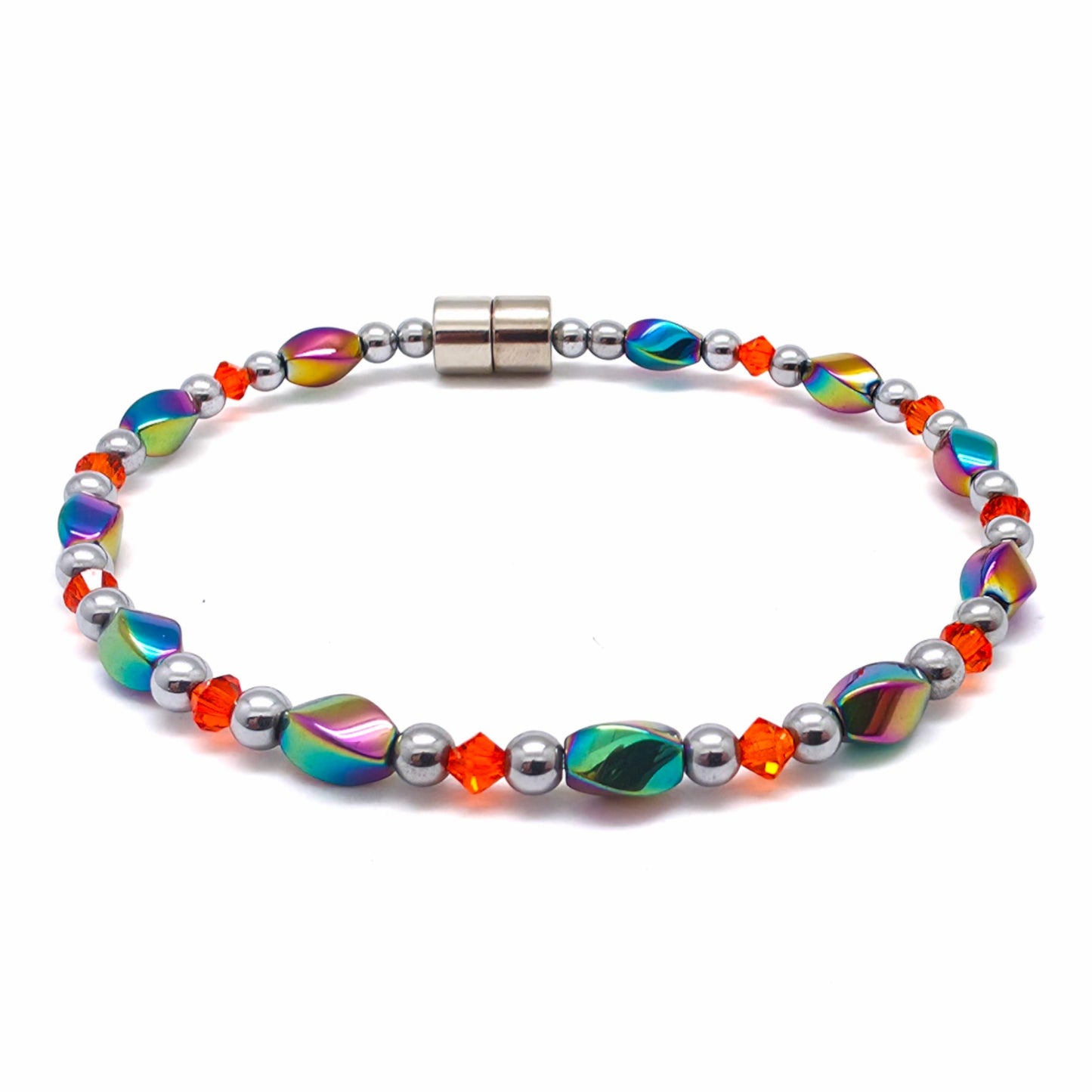 Rainbow Hematite Twist w Crystal Option