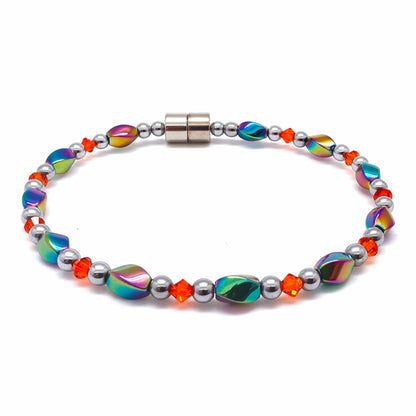 Rainbow Hematite Twist w Crystal Option