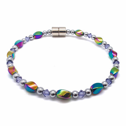 Rainbow Hematite Twist w Crystal Option