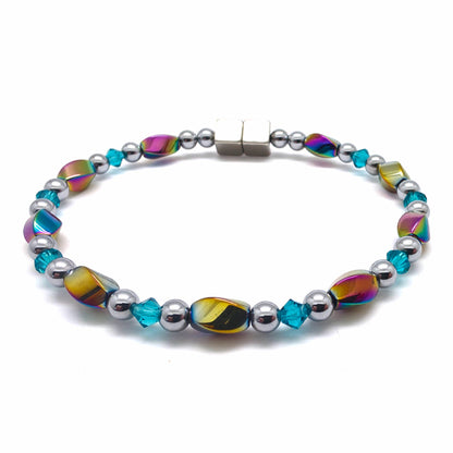 Rainbow Hematite Twist w Crystal Option