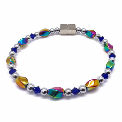 Rainbow Hematite Twist w Crystal Option