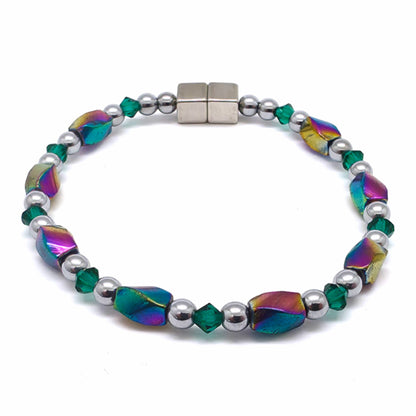 Rainbow Hematite Twist w Crystal Option