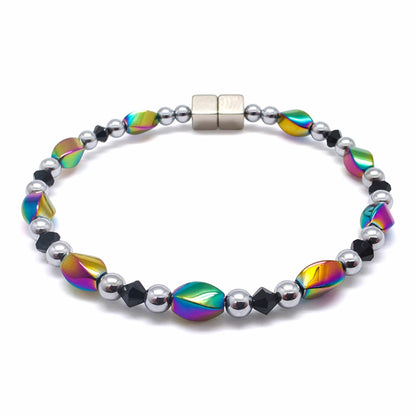 Rainbow Hematite Twist w Crystal Option