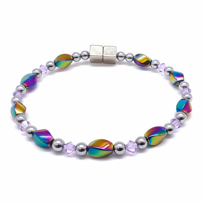 Rainbow Hematite Twist w Crystal Option