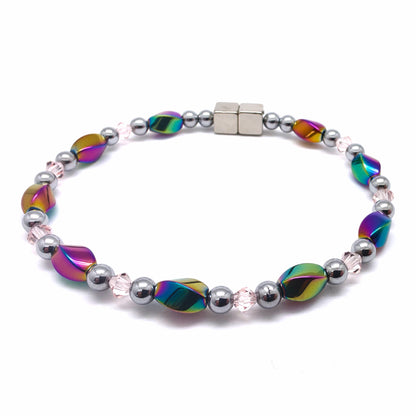 Rainbow Hematite Twist w Crystal Option