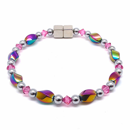 Rainbow Hematite Twist w Crystal Option