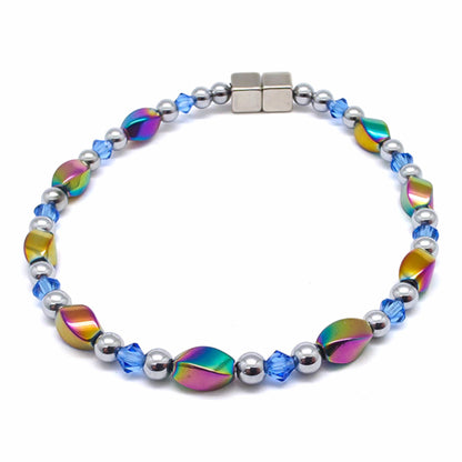 Rainbow Hematite Twist w Crystal Option