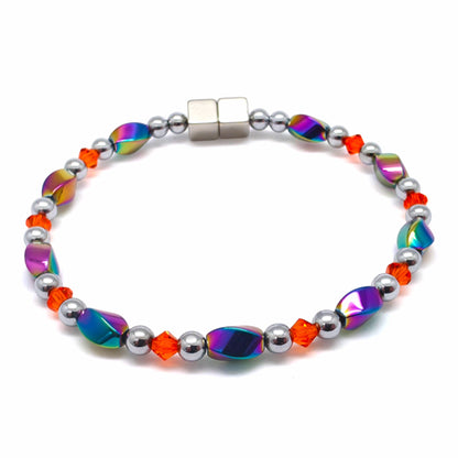 Rainbow Hematite Twist w Crystal Option