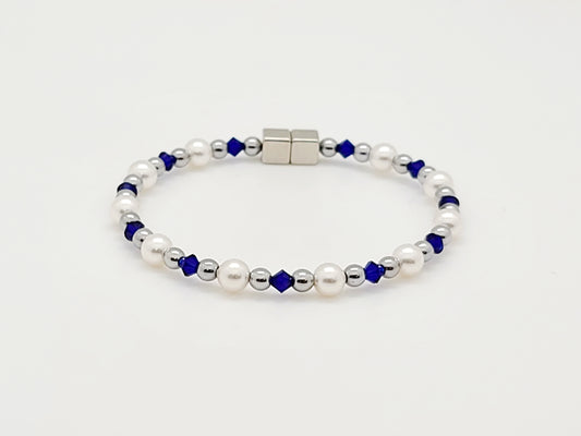 White Pearl with Cobalt