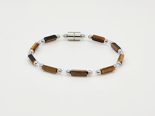 Tiger's Eye Rectangle w Crystal