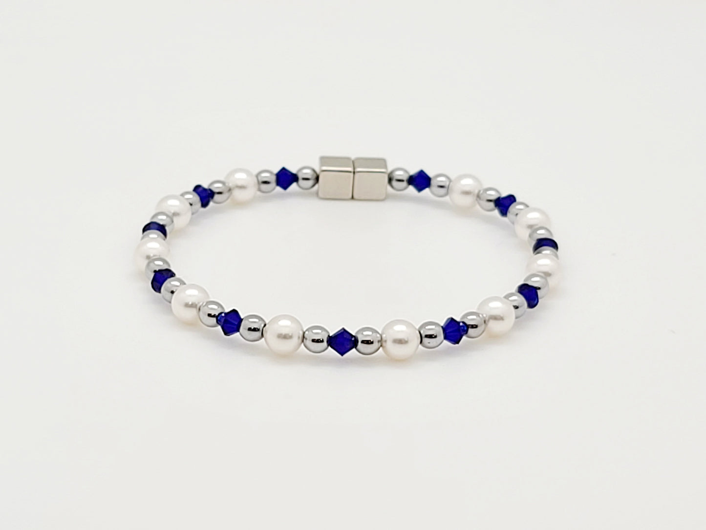 White Pearl with Cobalt