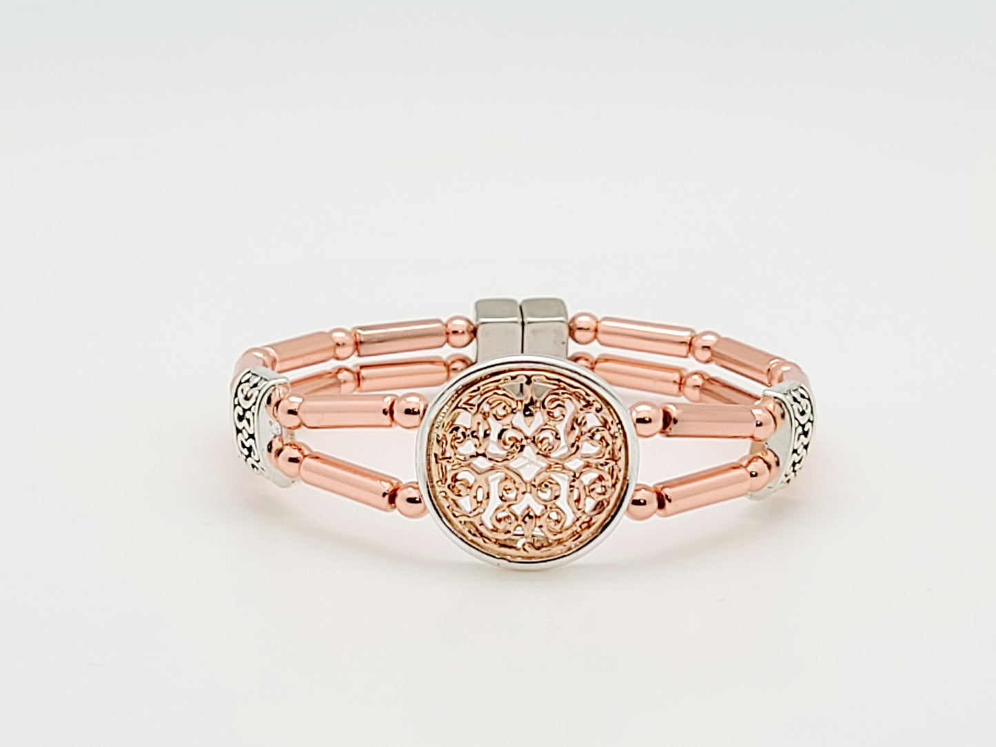 Rose Gold Tube with Charm