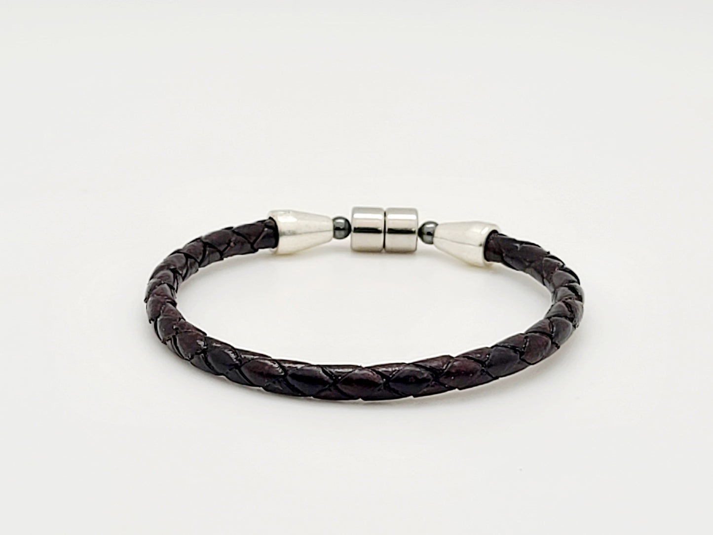 Leather Cord Silver Cap