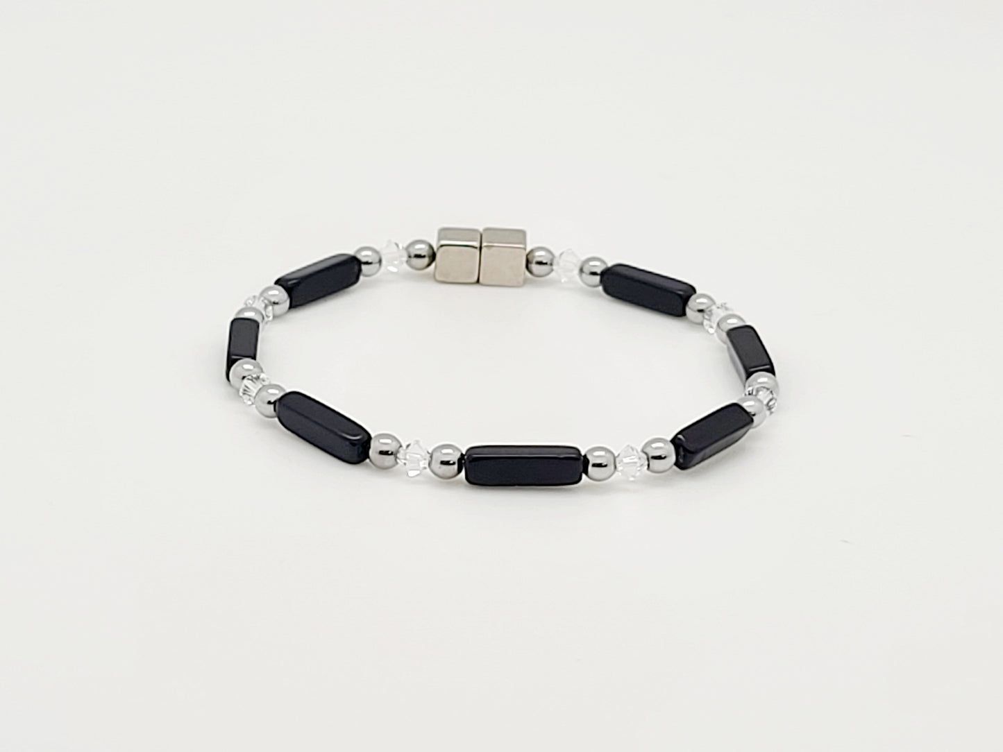 Black Onyx Rectangle w Crystal