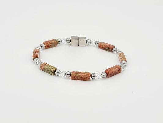 Autumn Jasper Rectangle w Crystal